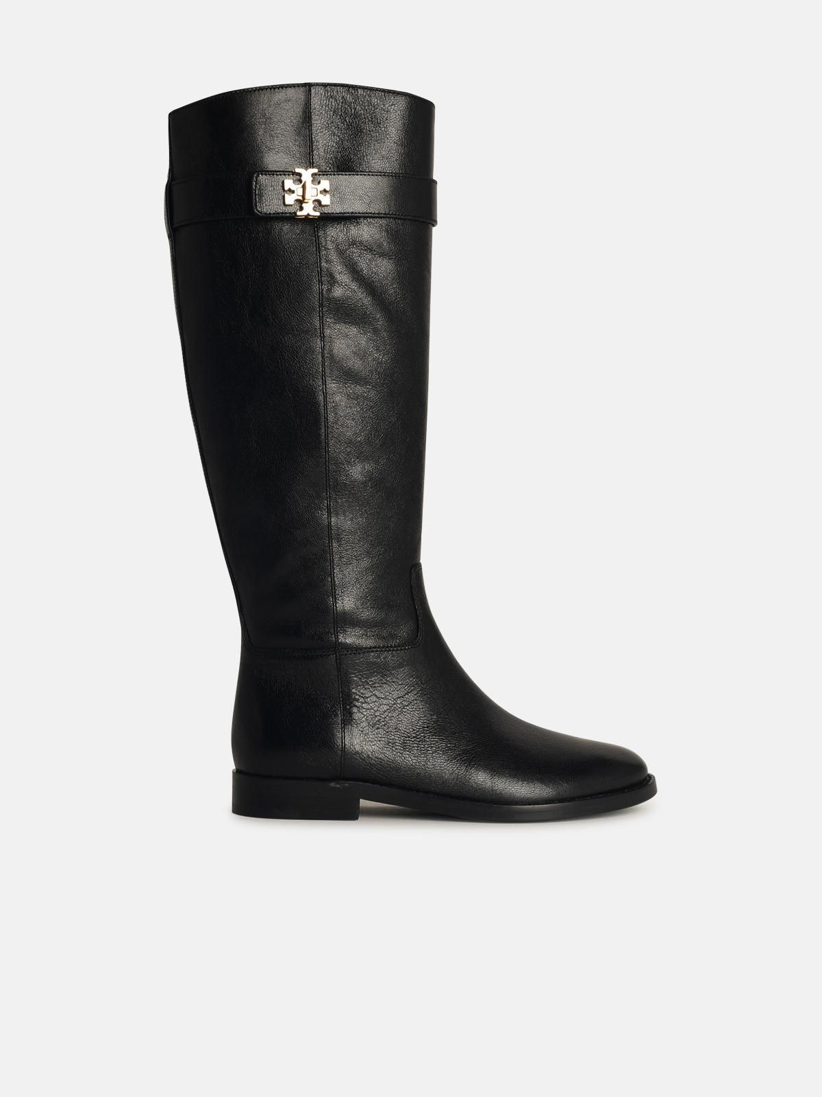 Tory Burch 'lock Ridin' Black Leather Boots