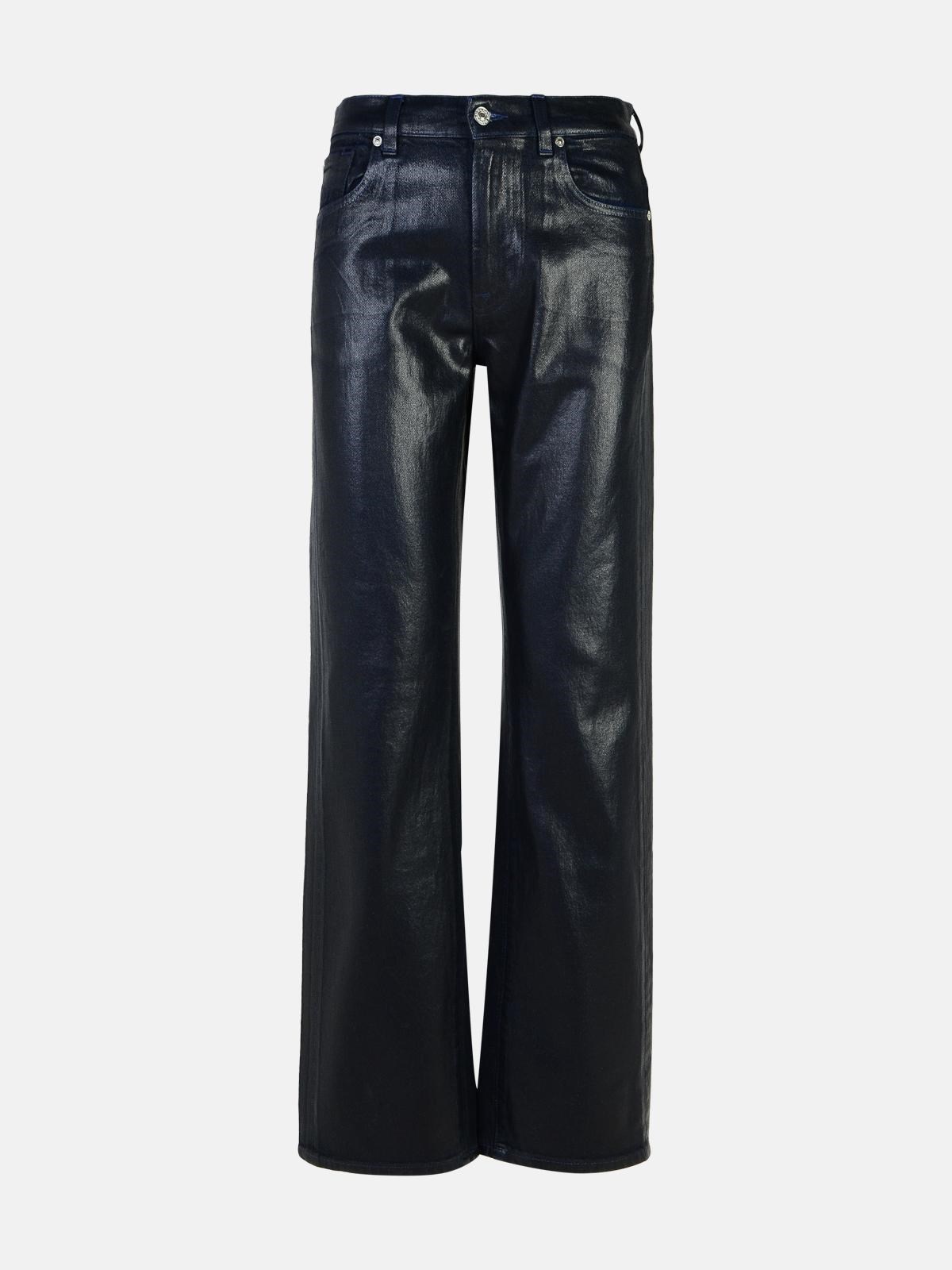 7 For All Mankind 'tess' Dark Blue Cotton Jeans In Blue