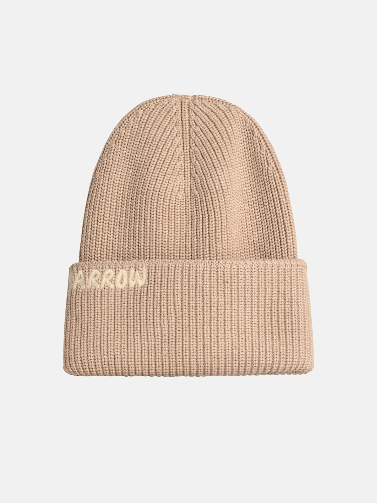 Barrow Beige Cotton Blend Beanie In Beige