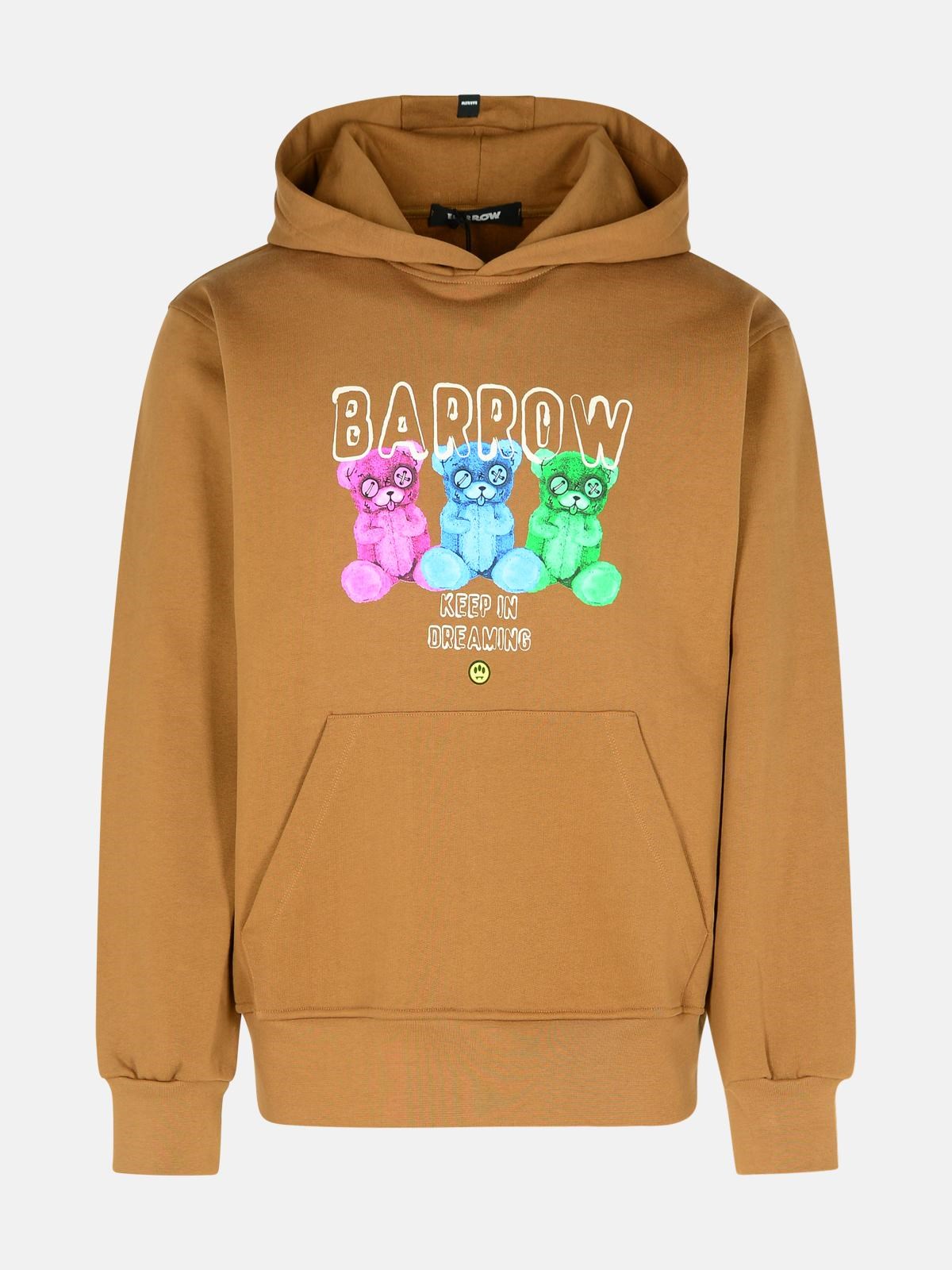 Shop Barrow Brown Cotton Sweatshirt