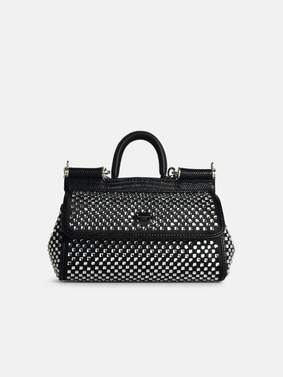 Dolce & Gabbana Black Viscose Blend Bag In Black