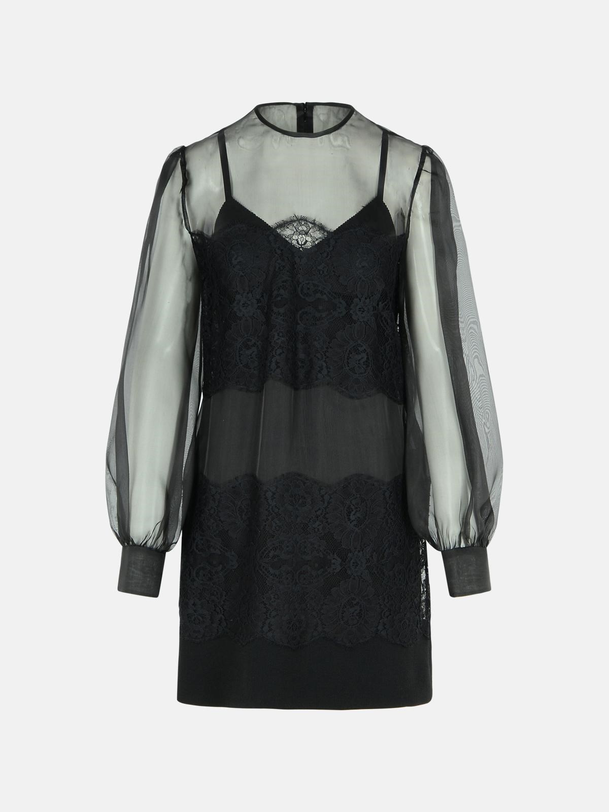 Dolce & Gabbana Black Silk Organza Dress