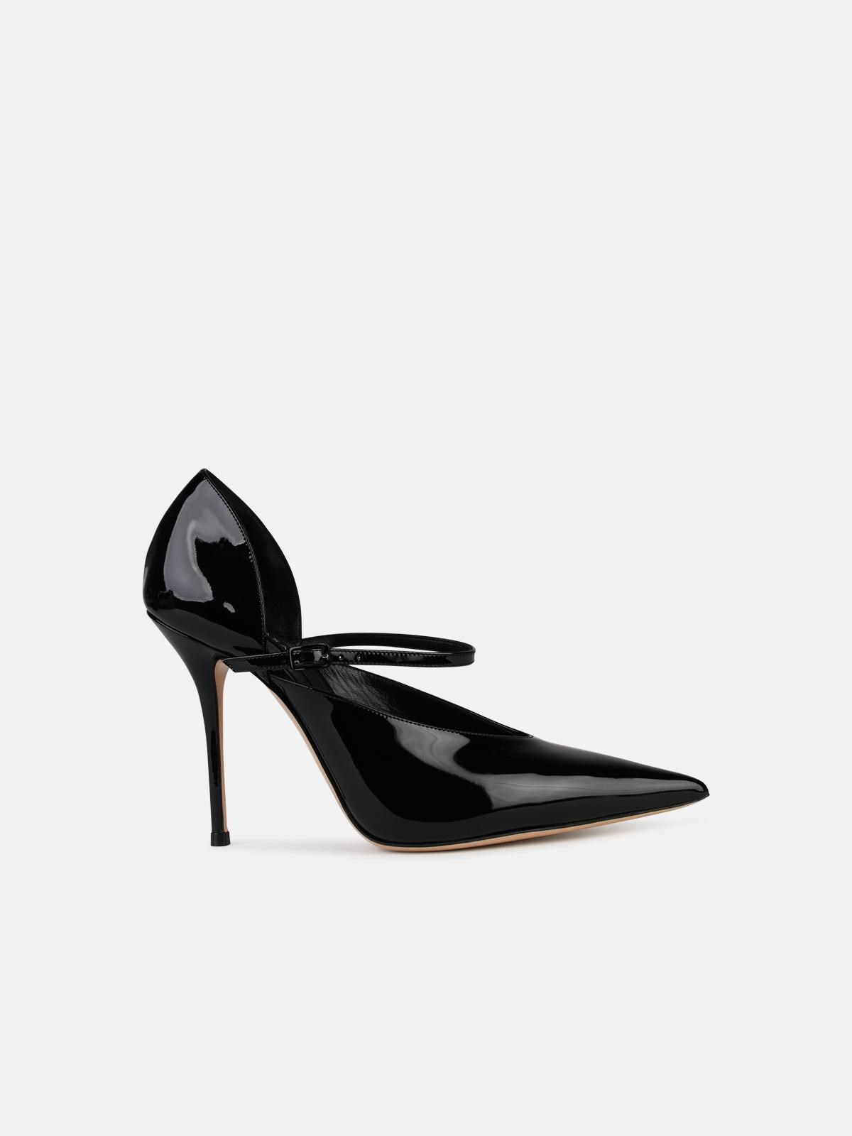 Shop Casadei 'scarlet' Black Shiny Leather Pumps