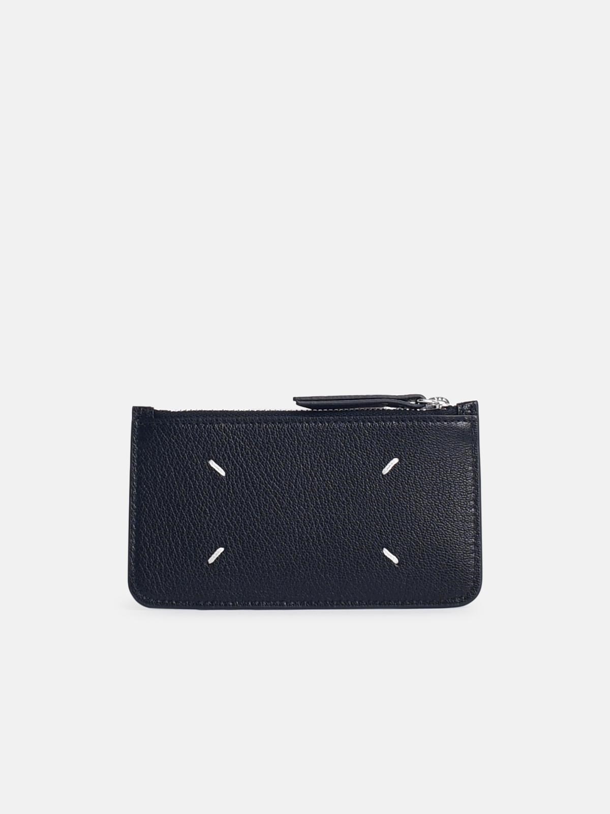 Shop Maison Margiela Black Leather Cardholder