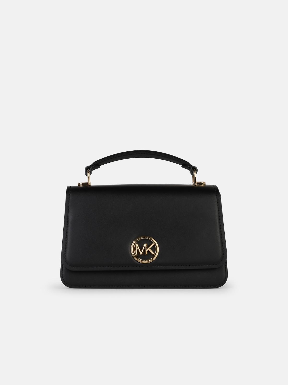 Shop Michael Michael Kors Medium 'delancey' Black Leather Bag