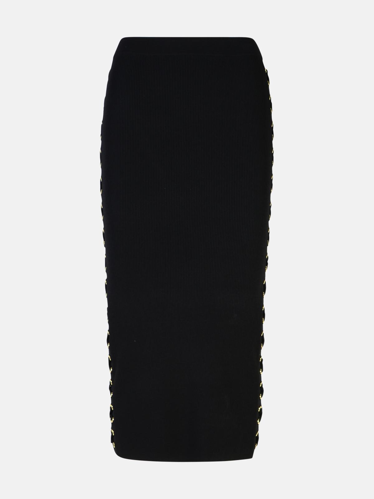 Michael Michael Kors Black Viscose Blend Skirt In Black