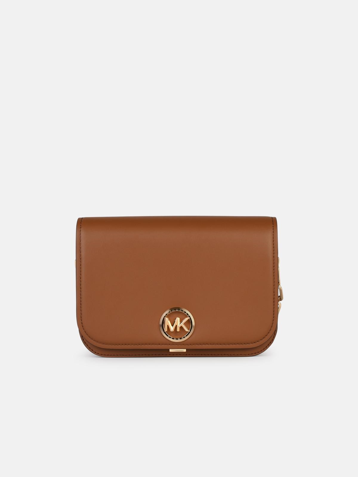 Shop Michael Michael Kors 'messanger' Brown Leather Crossbody Bag