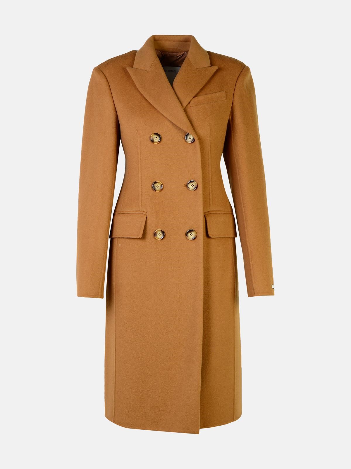 SPORTMAX 'MORGANA' BEIGE VIRGIN WOOL COAT