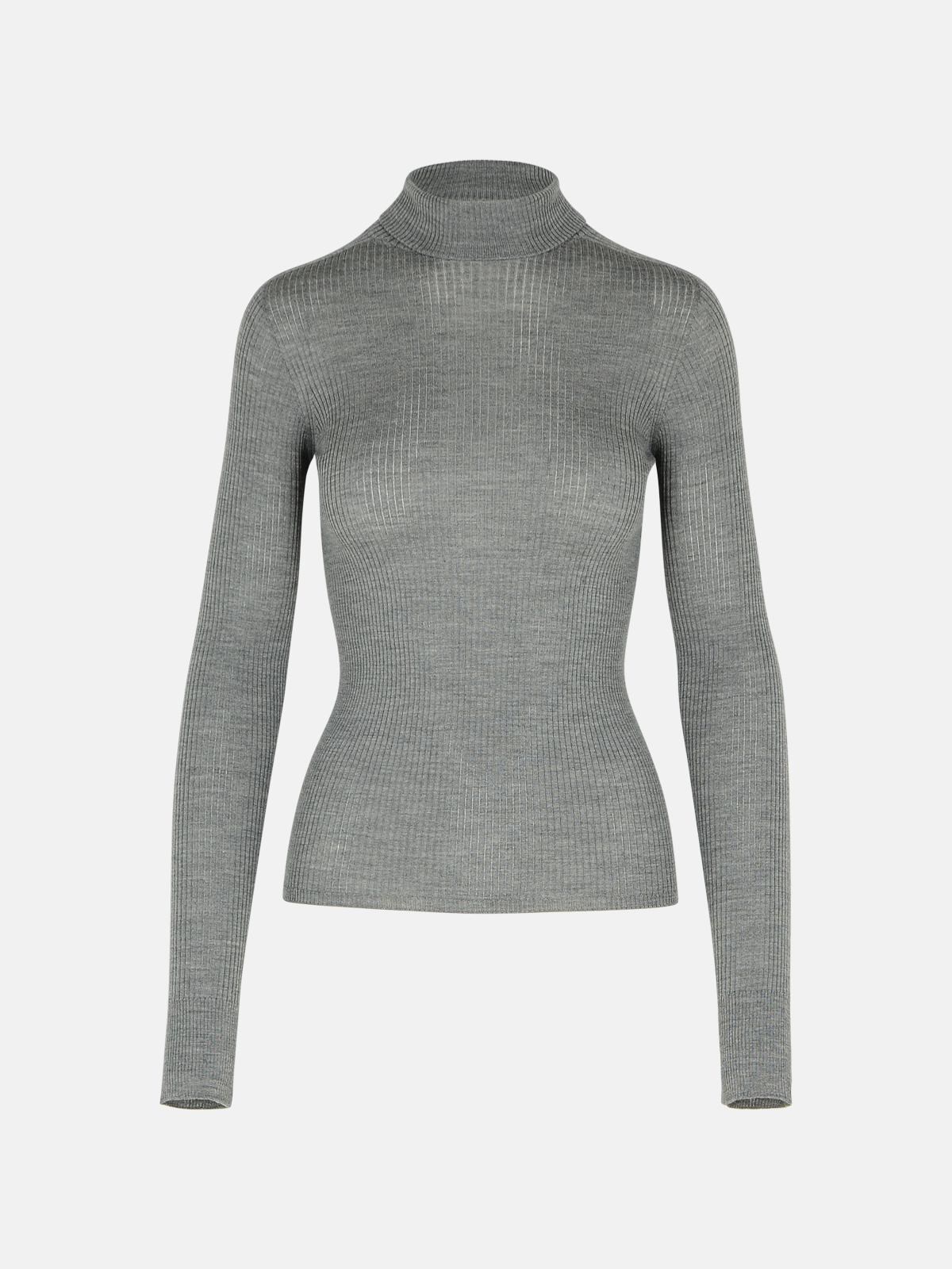 SPORTMAX 'FLAVIA' GREY VIRGIN WOOL SWEATER 