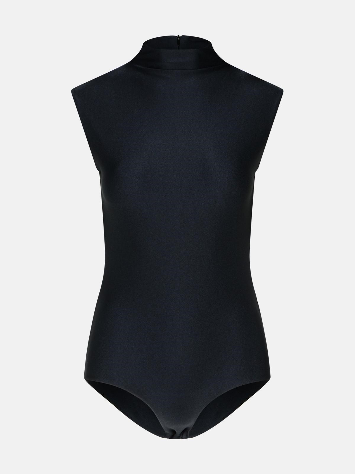 Shop Sportmax 'cristin' Black Polyamide Blend Bodysuit