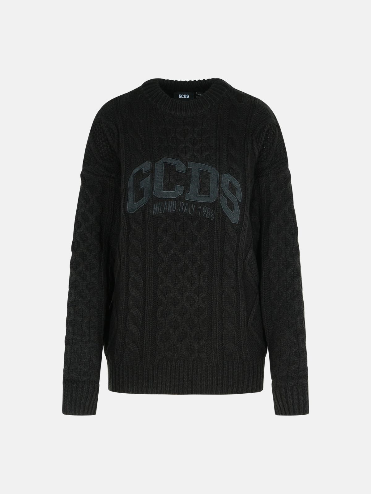 Gcds Black Acrylic Blend Sweater