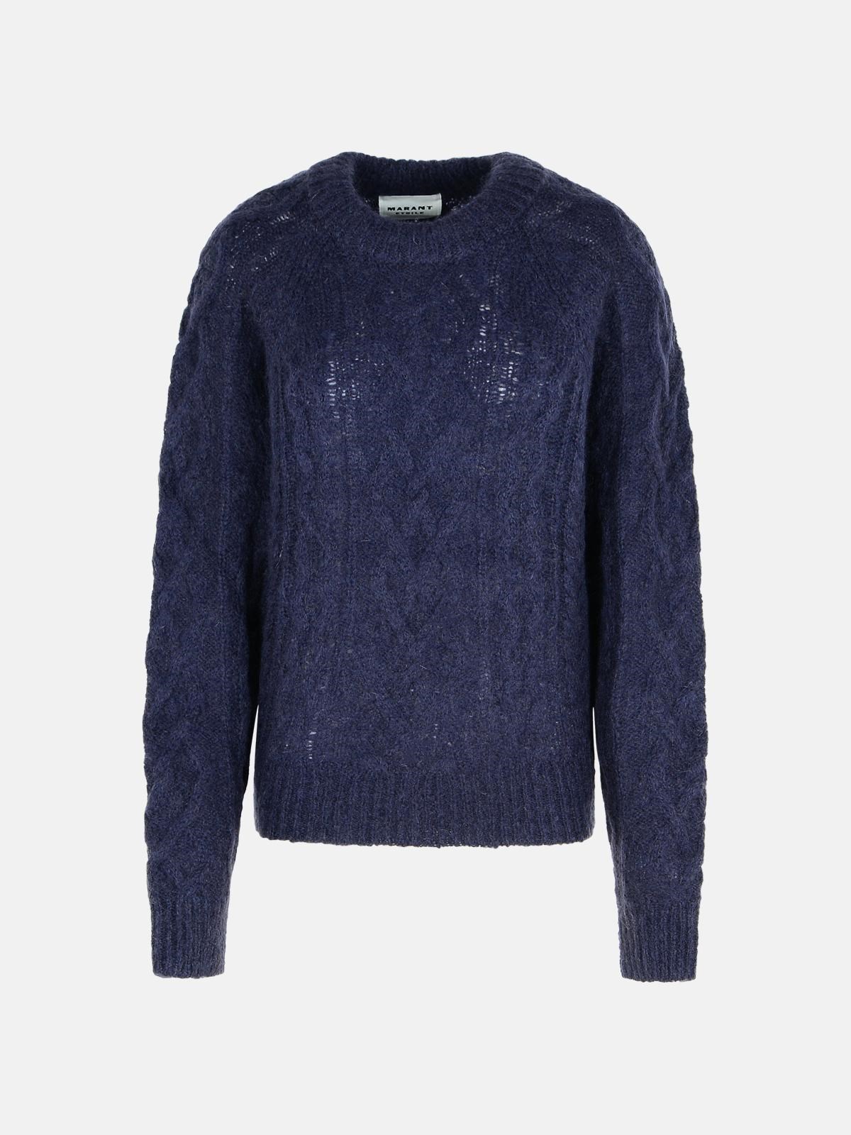 ISABEL MARANT ÉTOILE 'ELKA' NAVY MOHAIR BLEND SWEATER