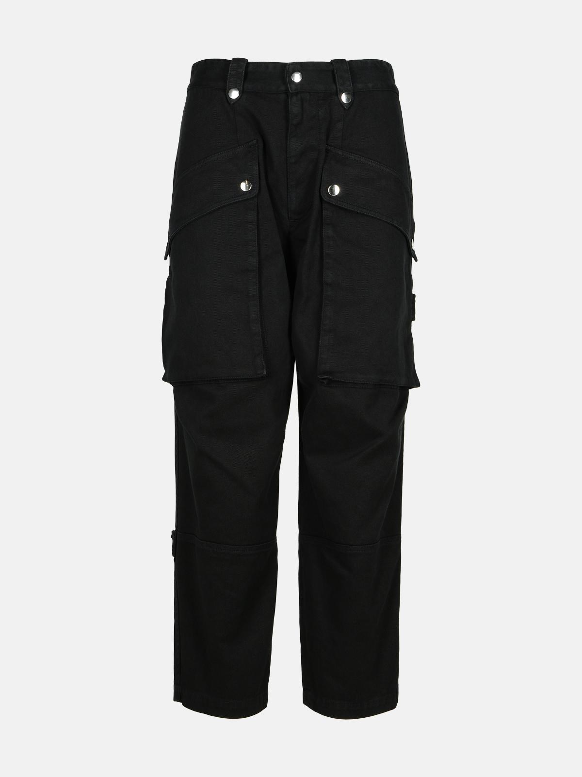 Isabel Marant Étoile Jannick' Black Cotton Pants In Navy