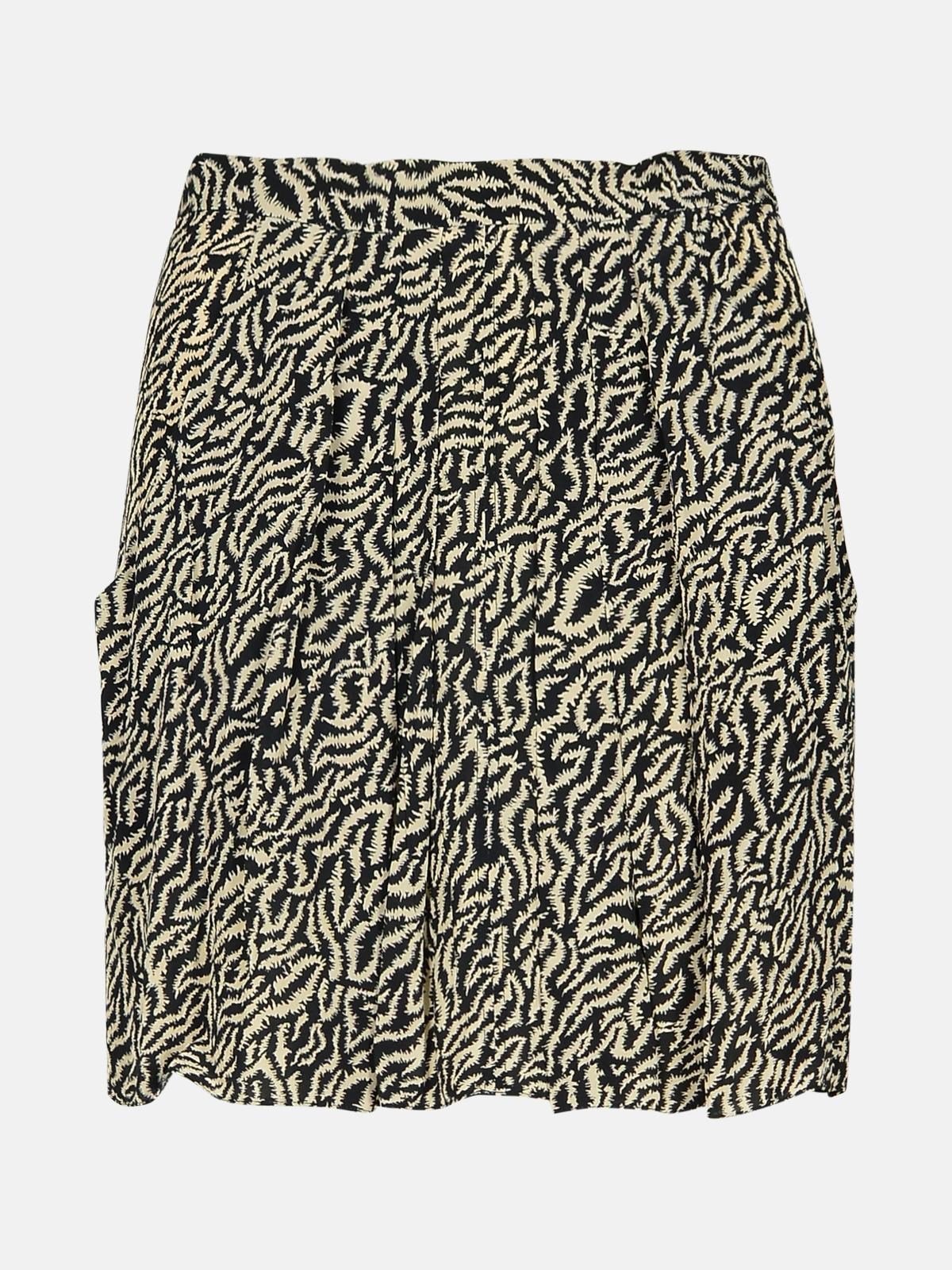 Isabel Marant Étoile 'violaine' Two-tone Viscose Miniskirt In Beige