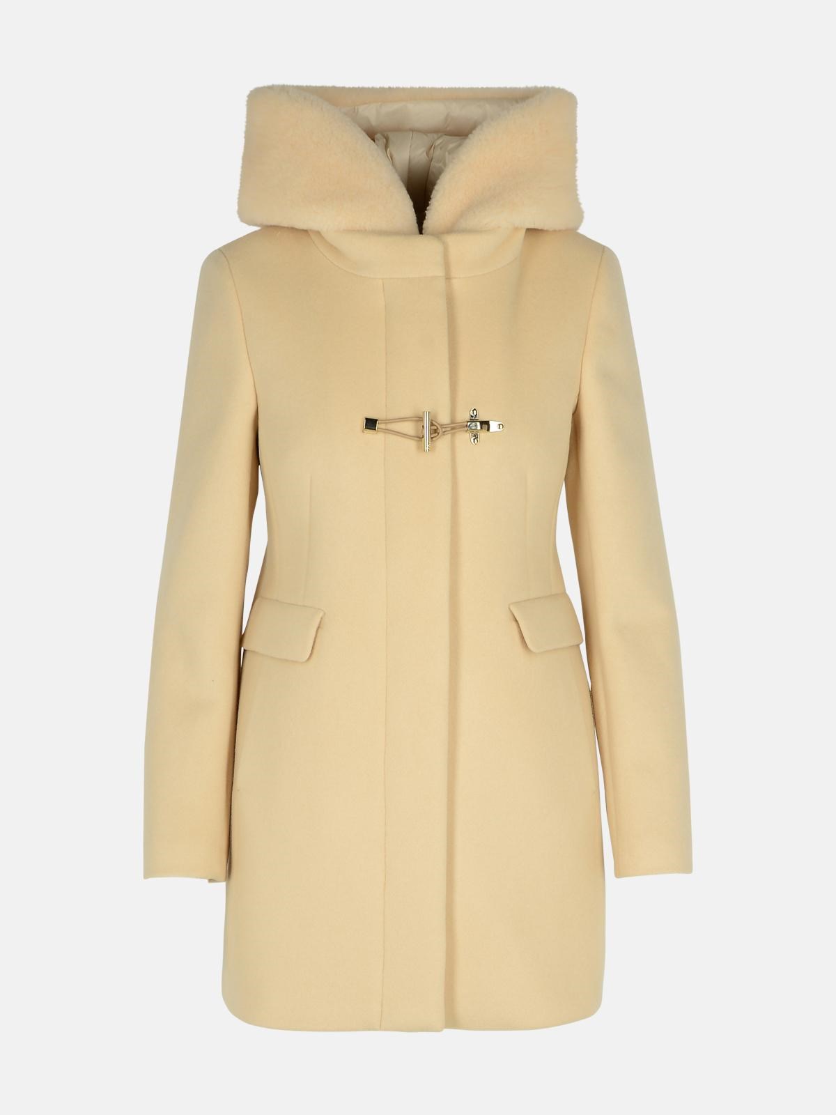 Shop Fay Light Beige Wool Blend Coat