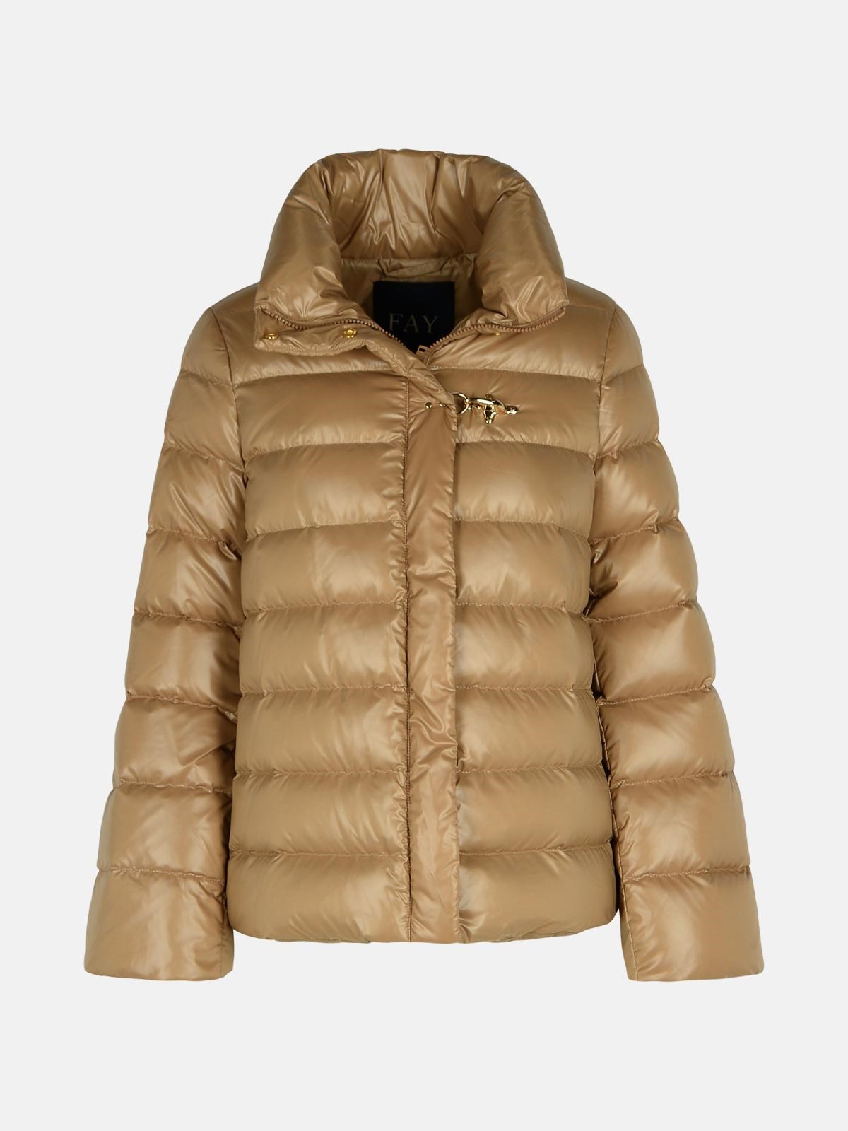Fay Beige Polyamide Down Jacket In Beige