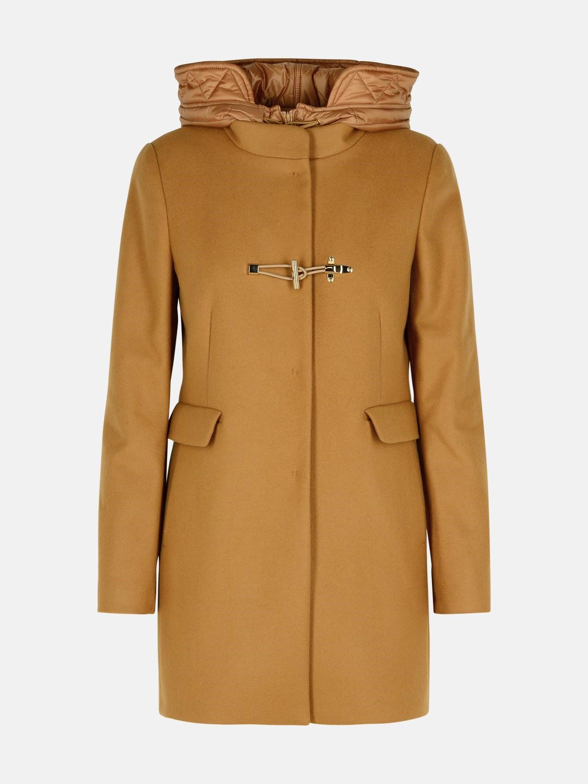 Shop Fay Brown Virgin Wool Blend Coat