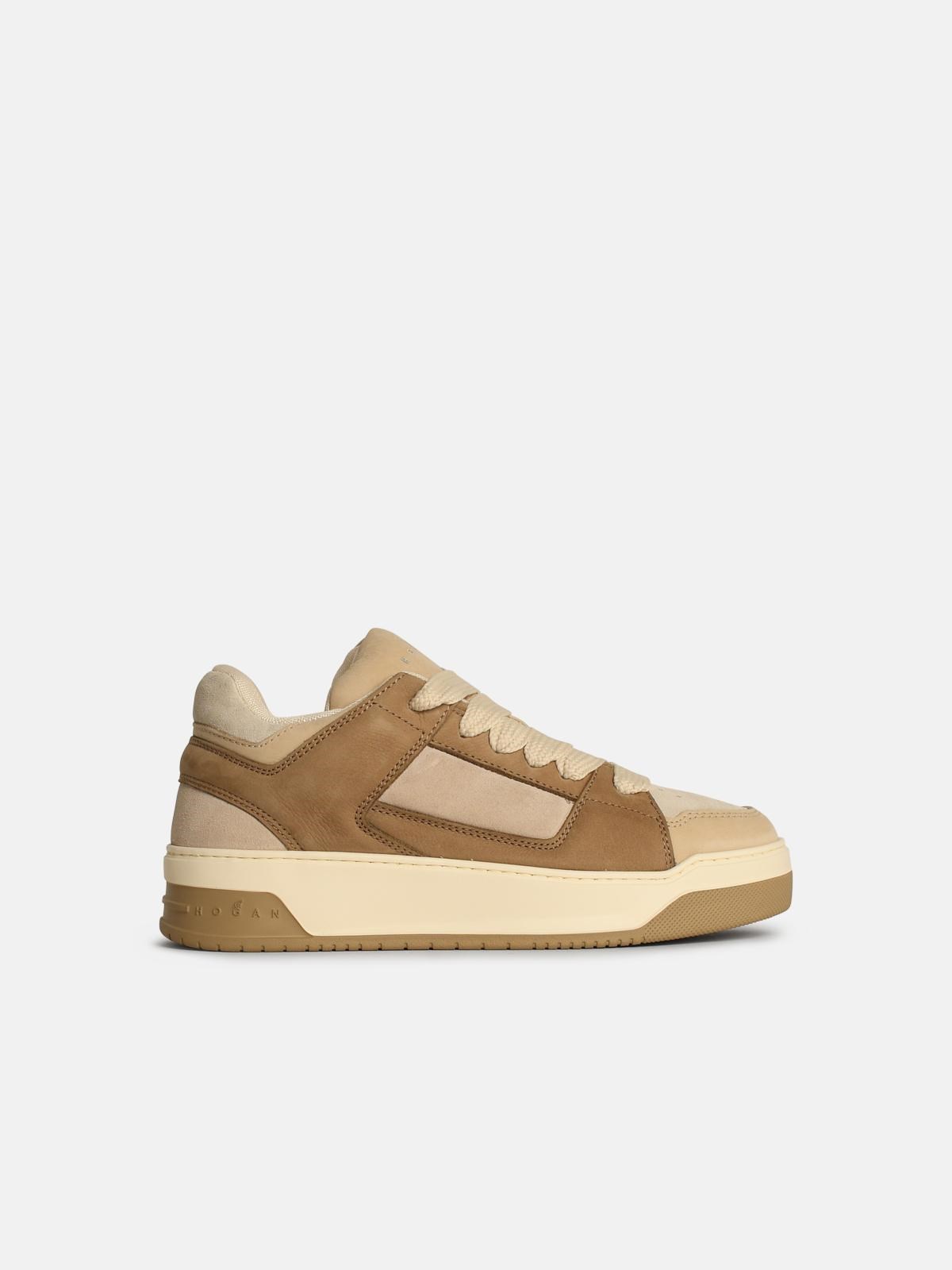 【関税込み】H667 Sneakers - Hogan - Leather - Beige Hogan 'h667' Beige Leather Sneakers | ModeSens