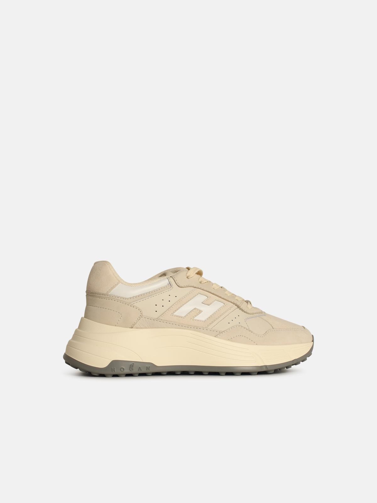 Hogan 'h669' Ivory Leather Sneakers In Ivory