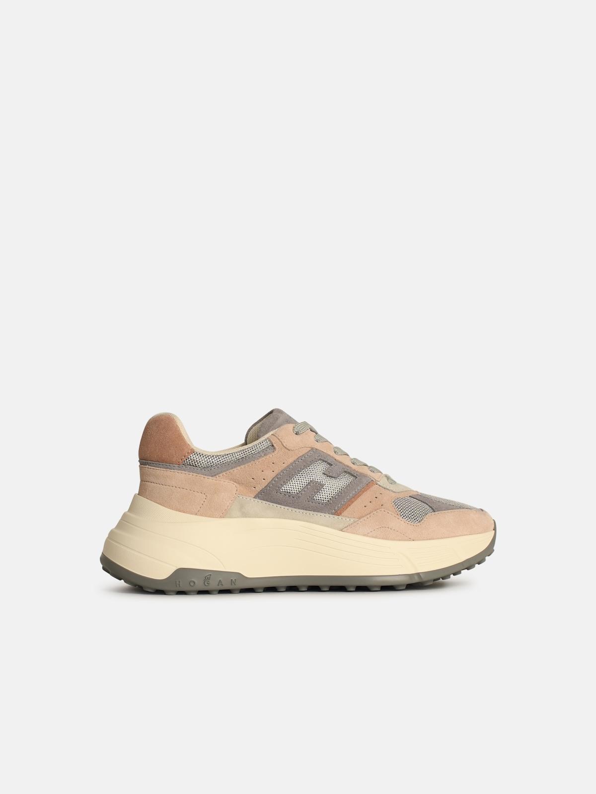 Hogan 'h669' Pink Leather Blend Sneakers In Pink