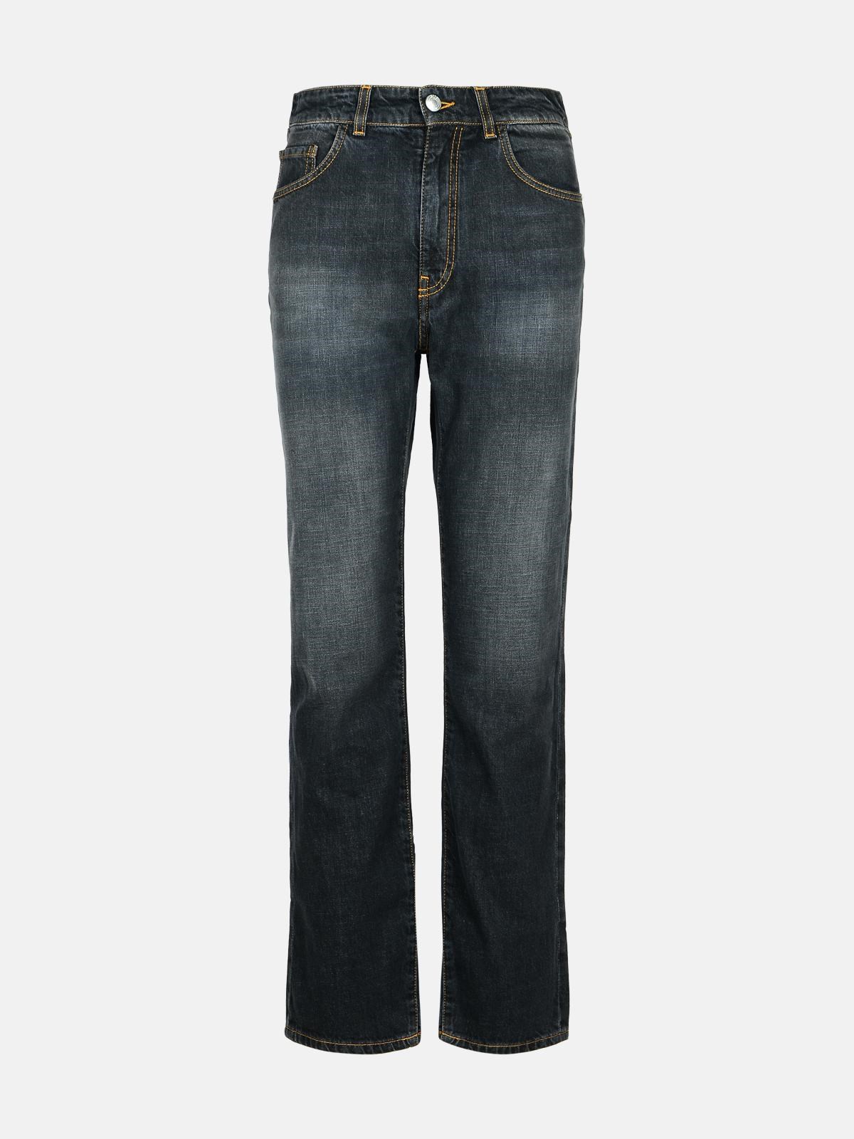 Shop Gcds Black Cotton Jeans