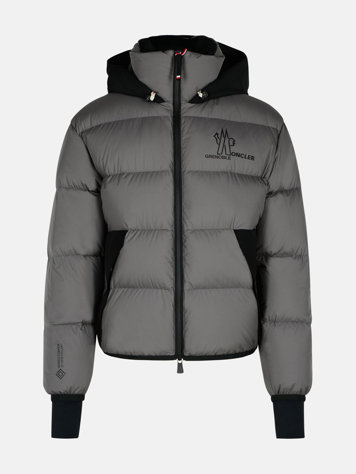 Shop Moncler 'marcassin' Grey Polyamide Down Jacket