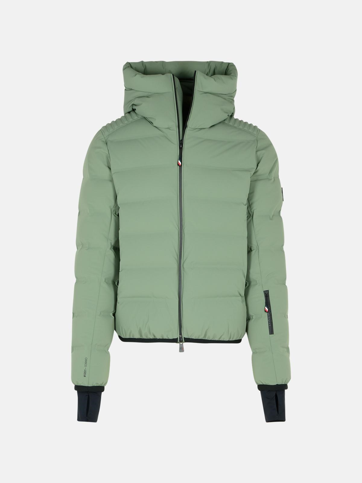 Shop Moncler 'lagorai' Green Polyamide Blend Down Jacket