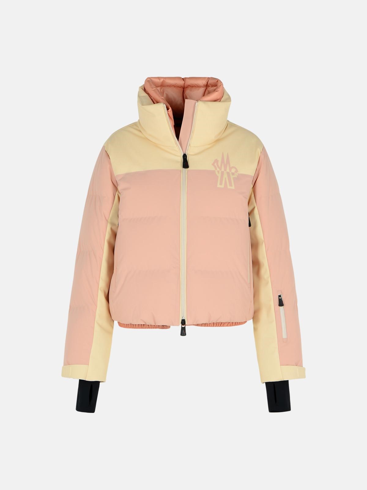 Moncler 'stennes' Pink Polyamide Blend Down Jacket In Pink