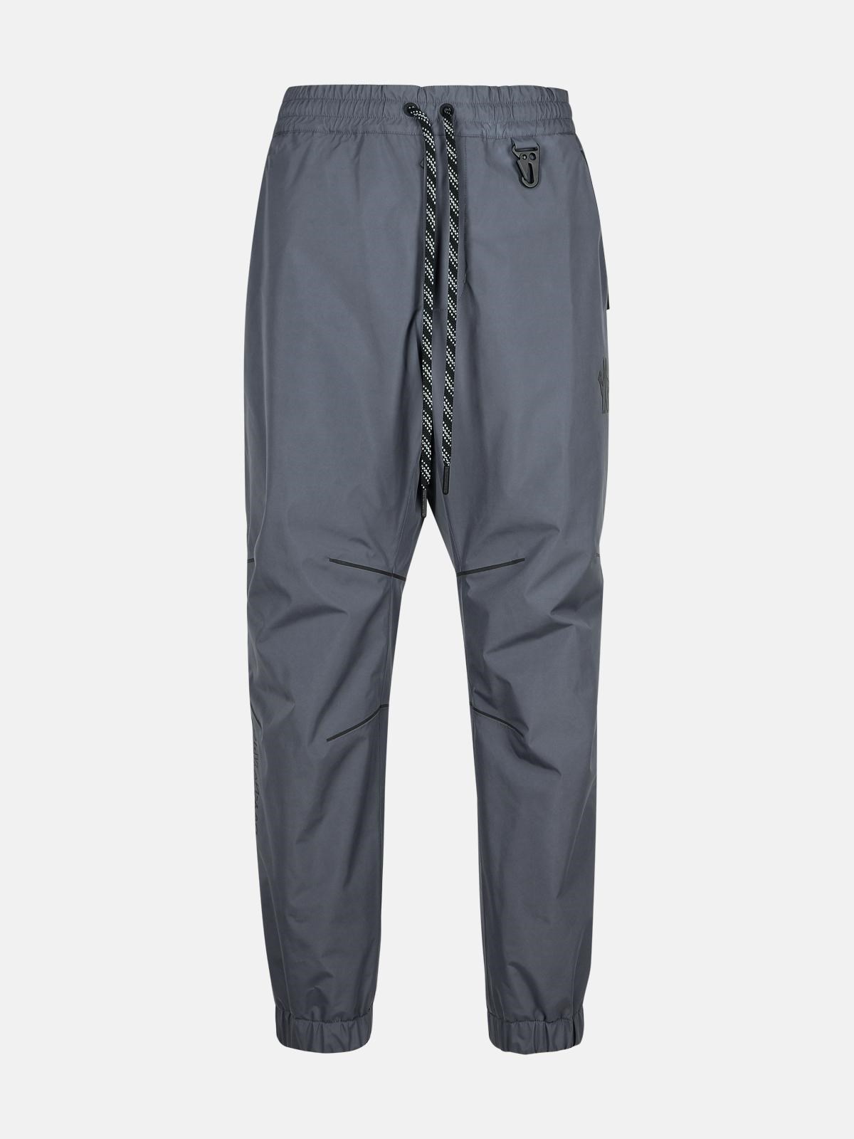 Shop Moncler 'jogger' Grey Polyester Pants