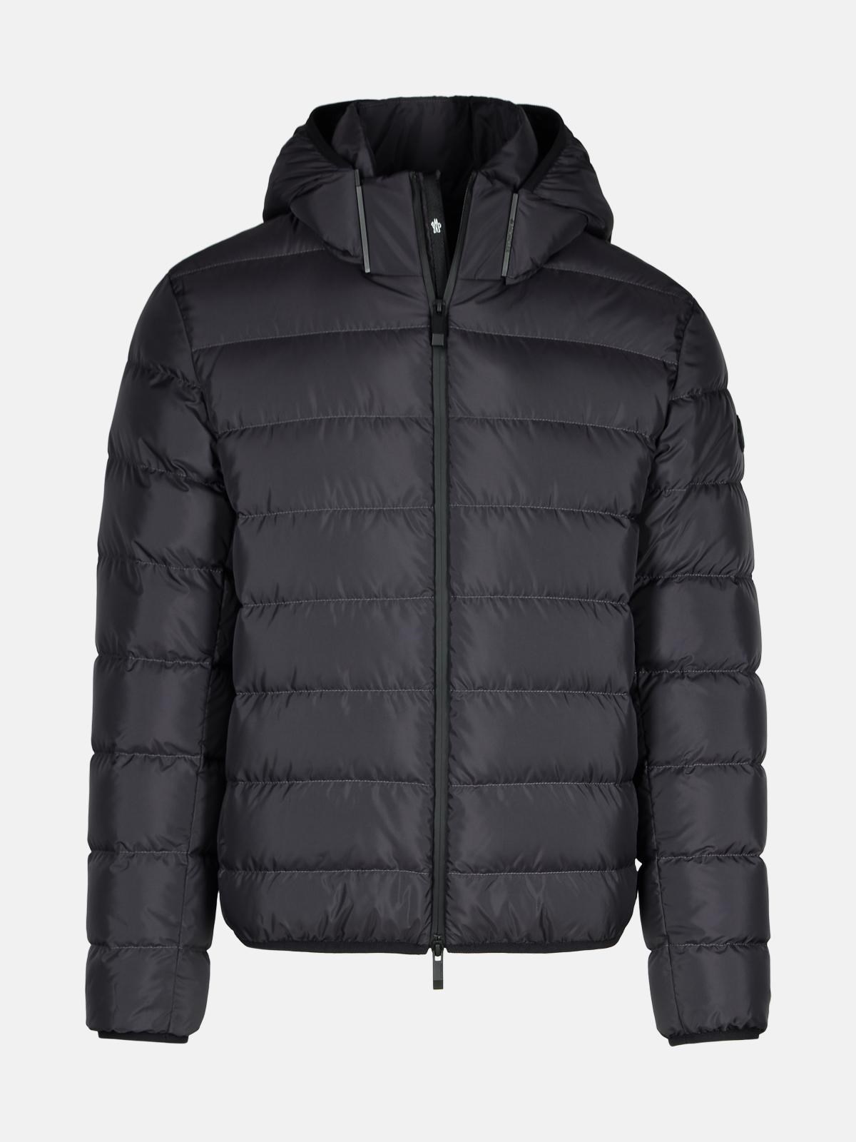 MONCLER 'JELUZ' DARK GREY NYLON DOWN JACKET 