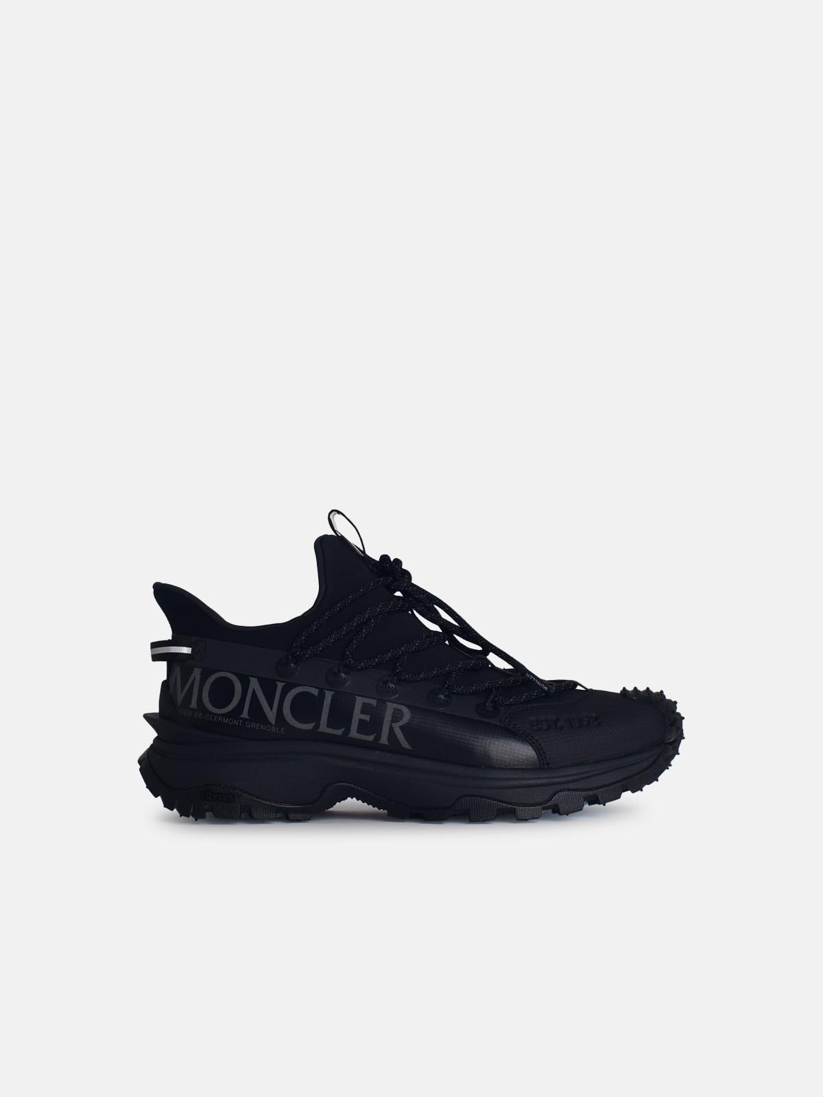 Moncler 'lite2' Black Tech Fabric Sneakers