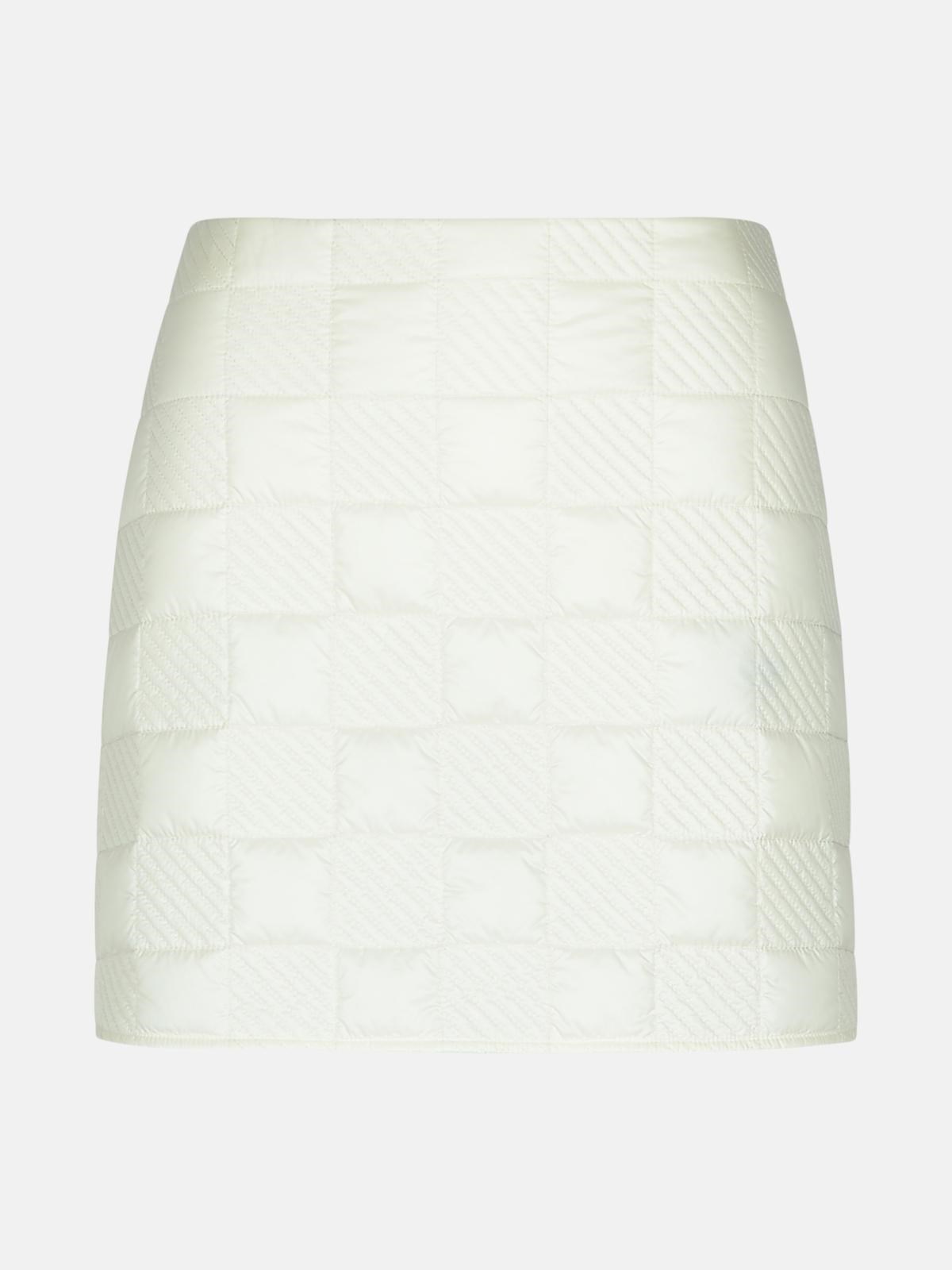 Moncler Cream Polyamide Miniskirt In Cream