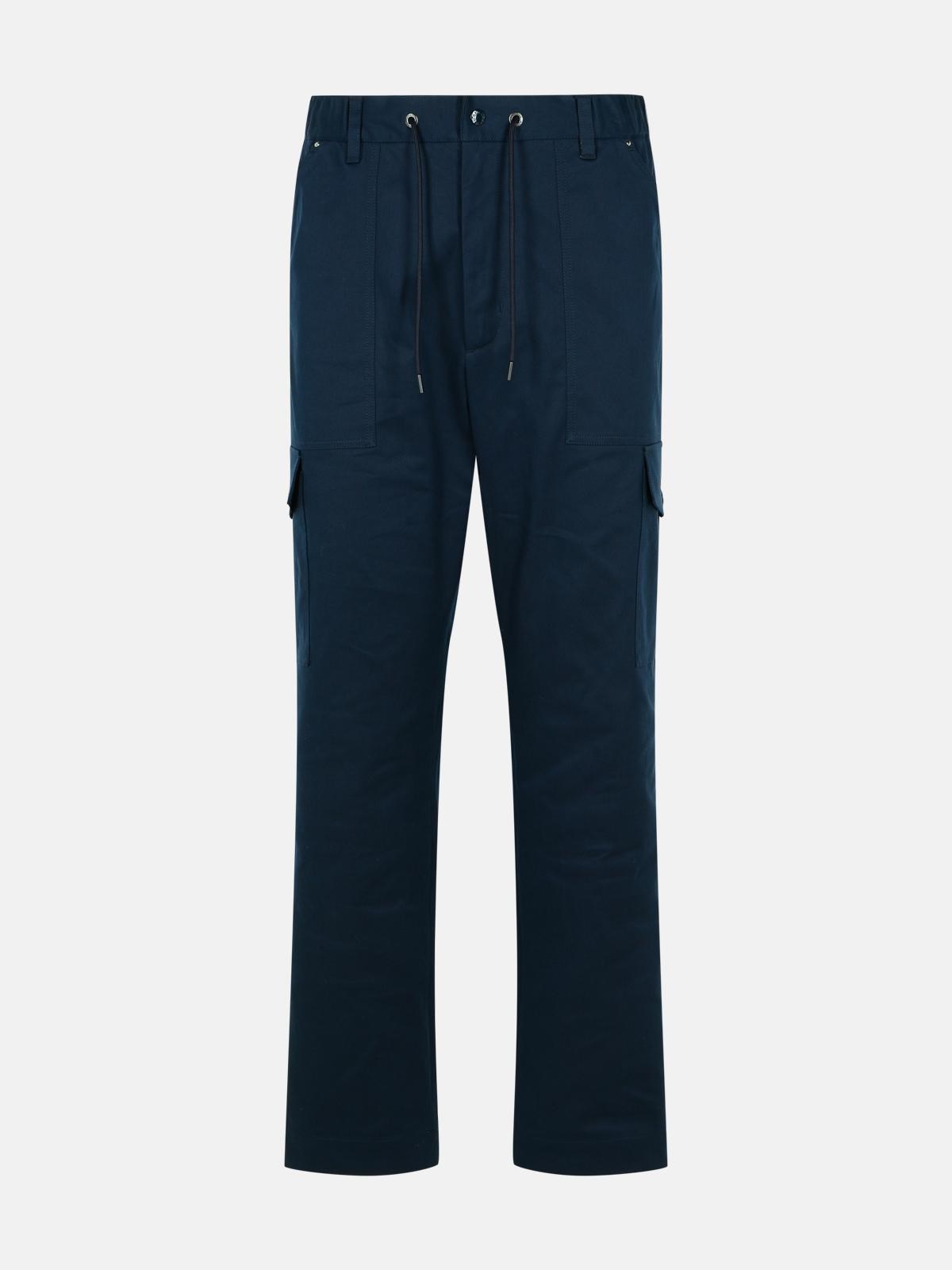 Moncler 'cargo' Navy Cotton Pants In Navy