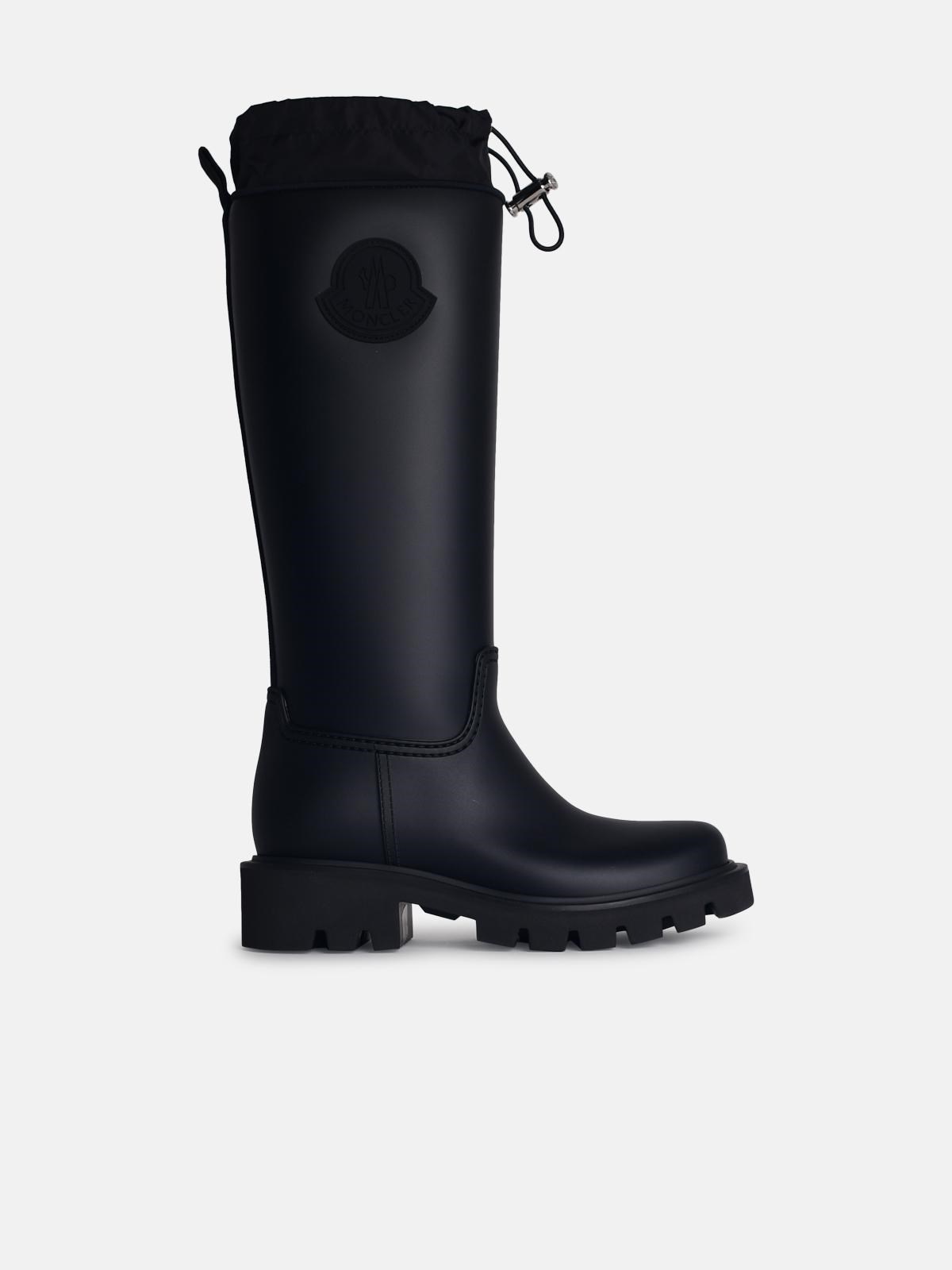 Moncler 'kickstream' Black Leather Blend Boots