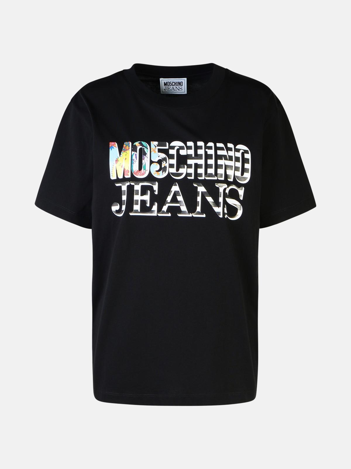MOSCHINO JEANS Black Cotton T-Shirt