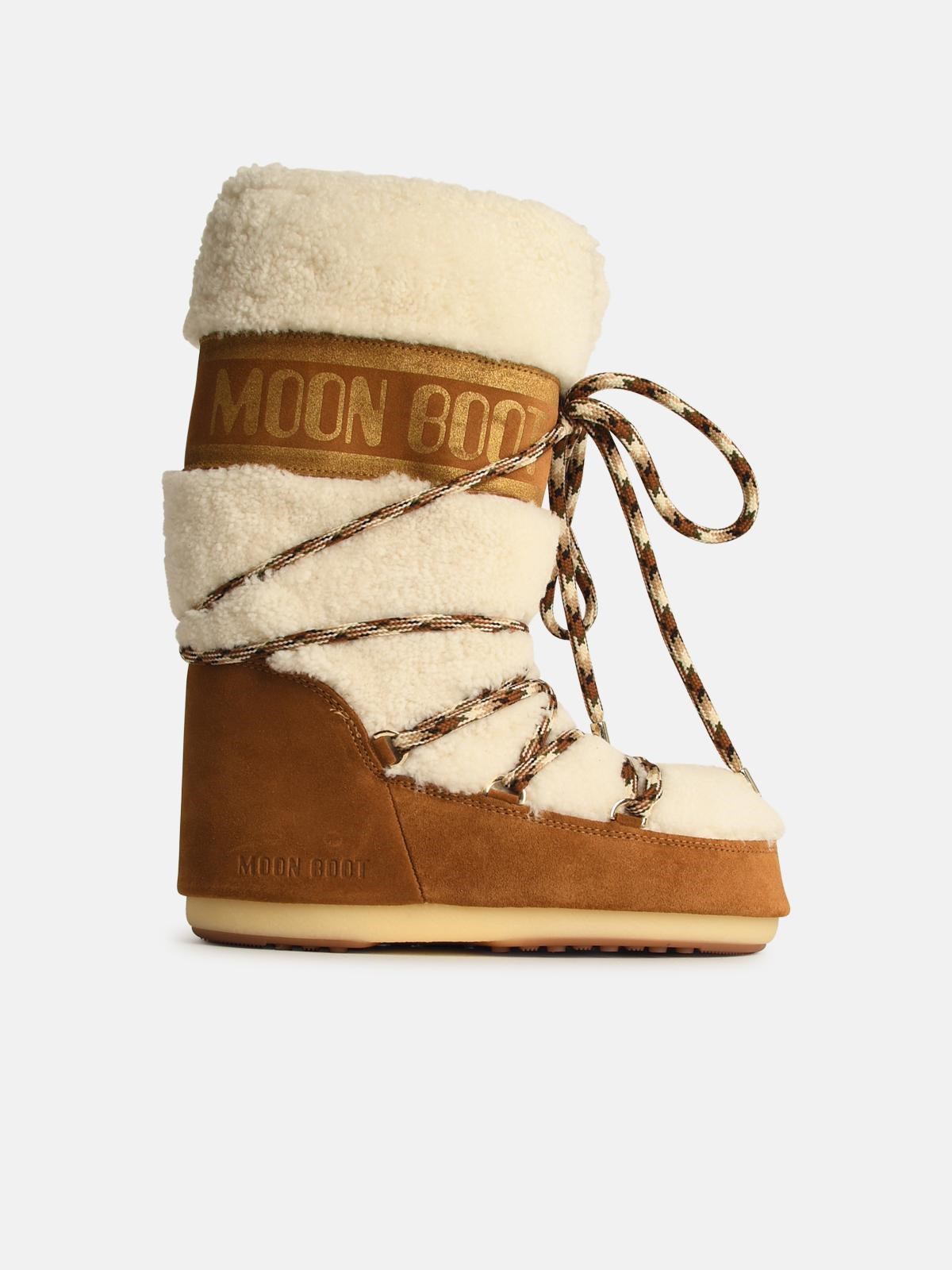 Moonboot Moon Boot 'icon' In Beige Shearling