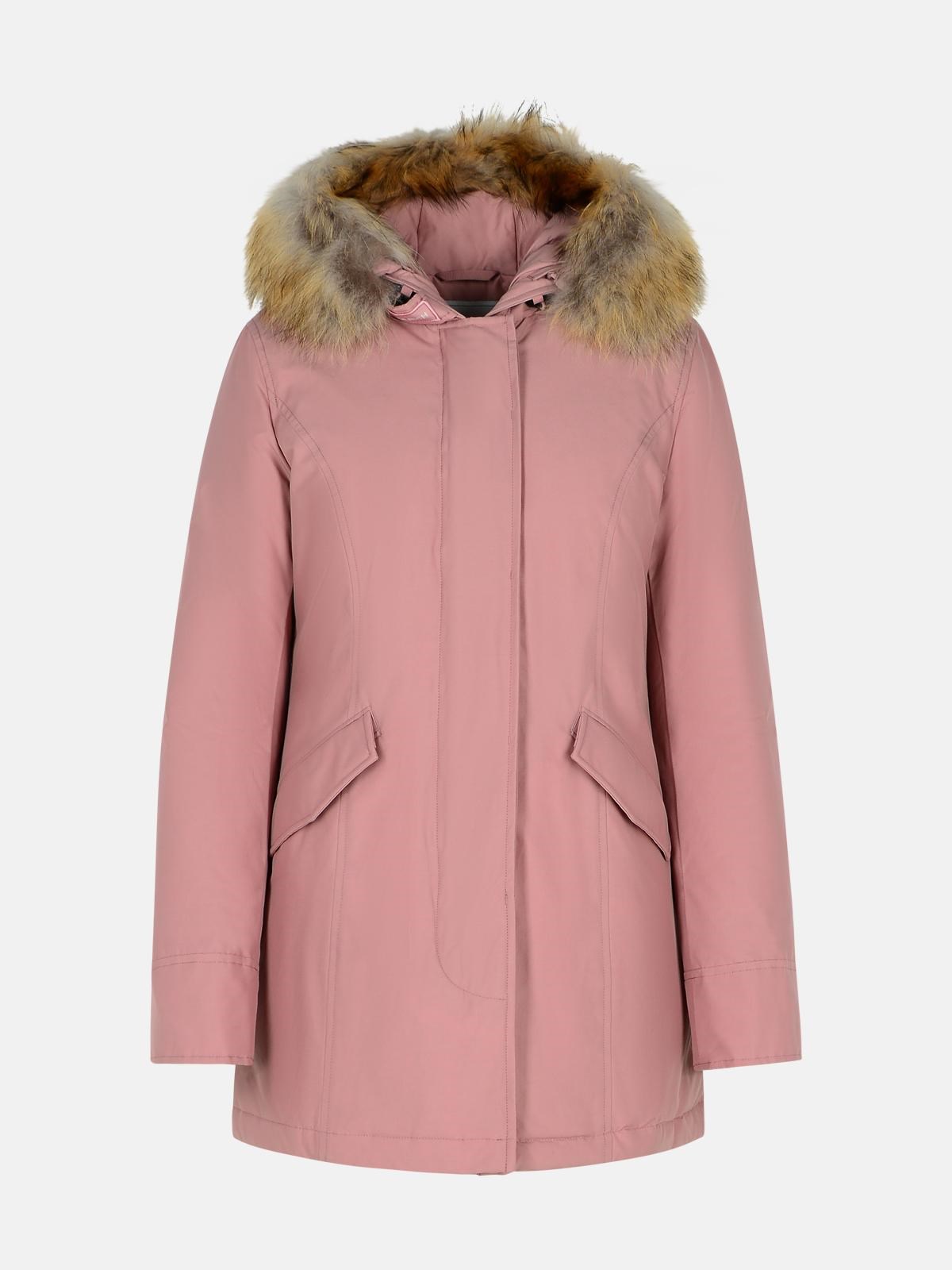 Woolrich 'artic' Pink Cotton Blend Parka In Pink