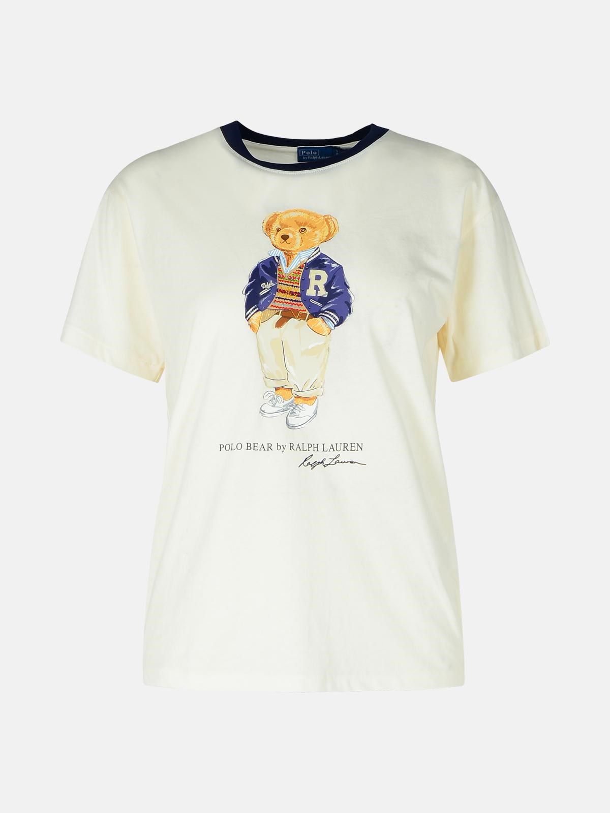 Shop Polo Ralph Lauren White Cotton T-shirt