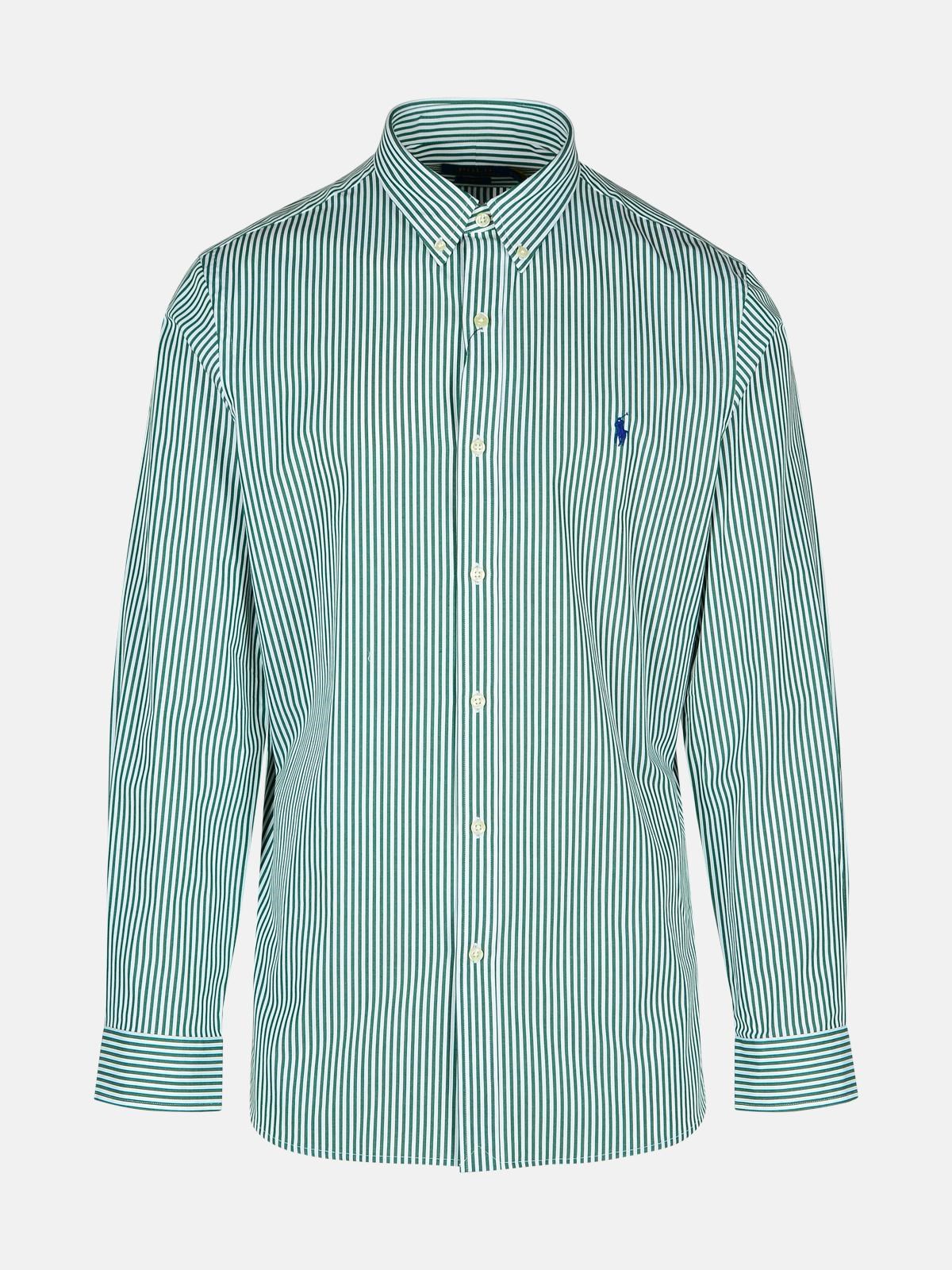 Shop Polo Ralph Lauren Green Cotton Shirt