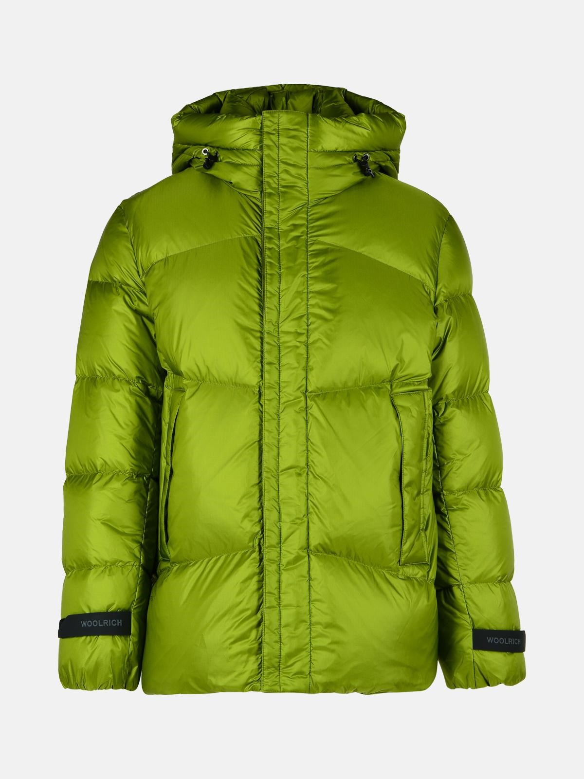 Woolrich 'pertex' Green Polyamide Down Jacket In Green