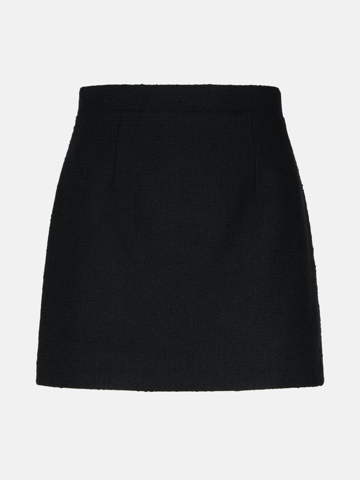 PATOU Black Virgin Wool Blend Miniskirt　PATOU ブラック バージン ウール ブレンド ミニスカート PATOU