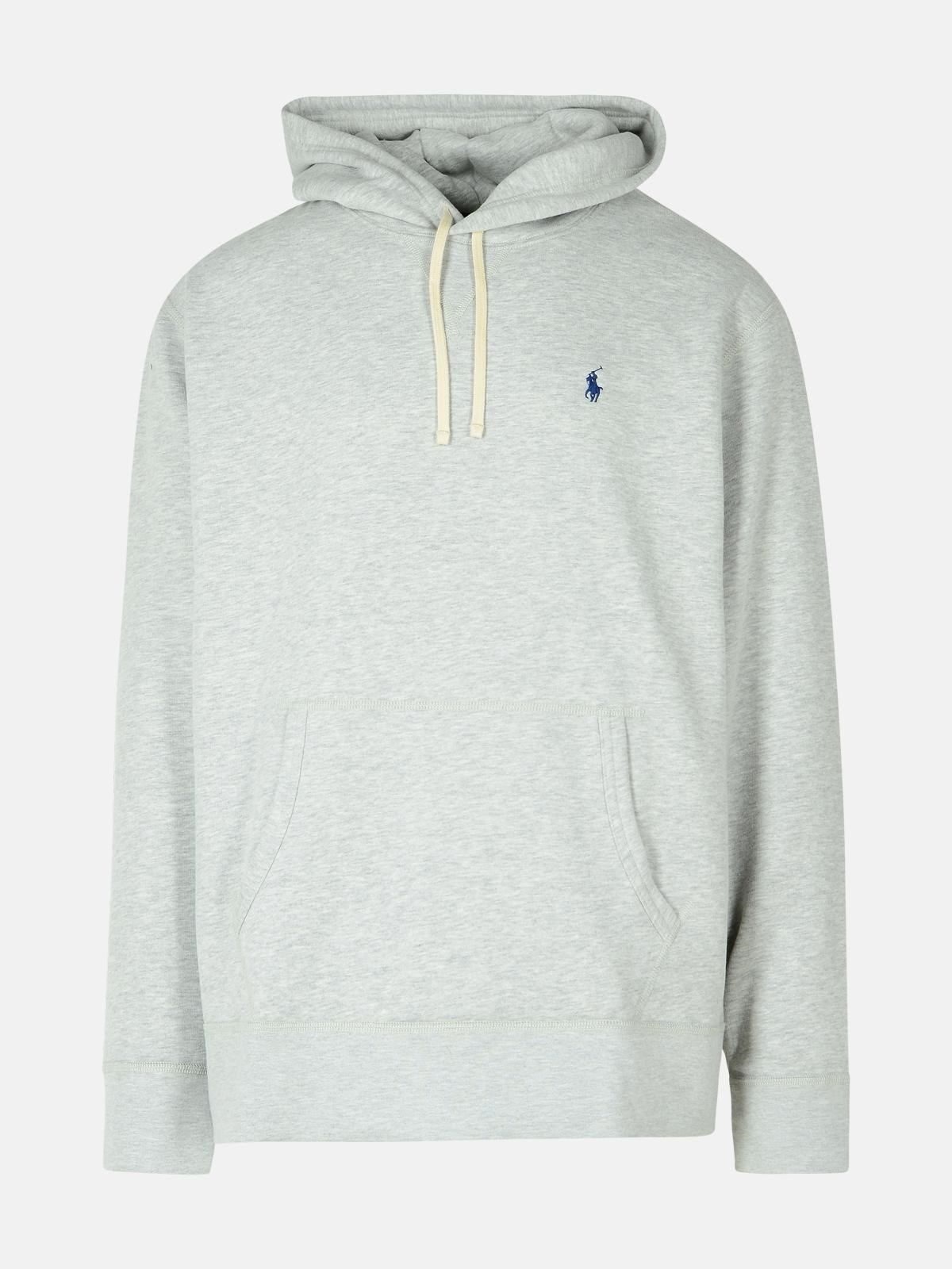 Shop Polo Ralph Lauren Grey Cotton Blend Sweatshirt