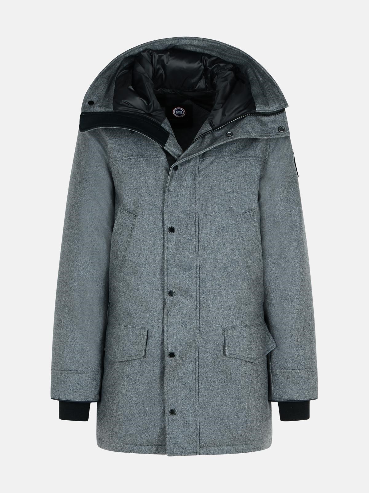 Canada Goose 'langford' Grey Recycled Wool Blend Parka In Grey