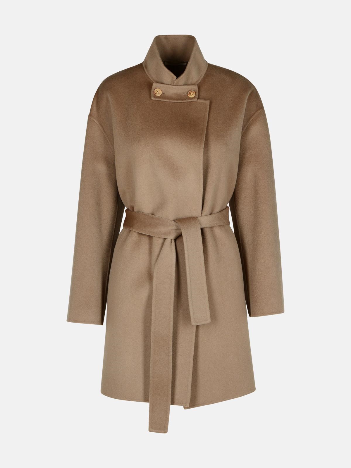 PURO TATTO Brown Cashmere Blend Coat