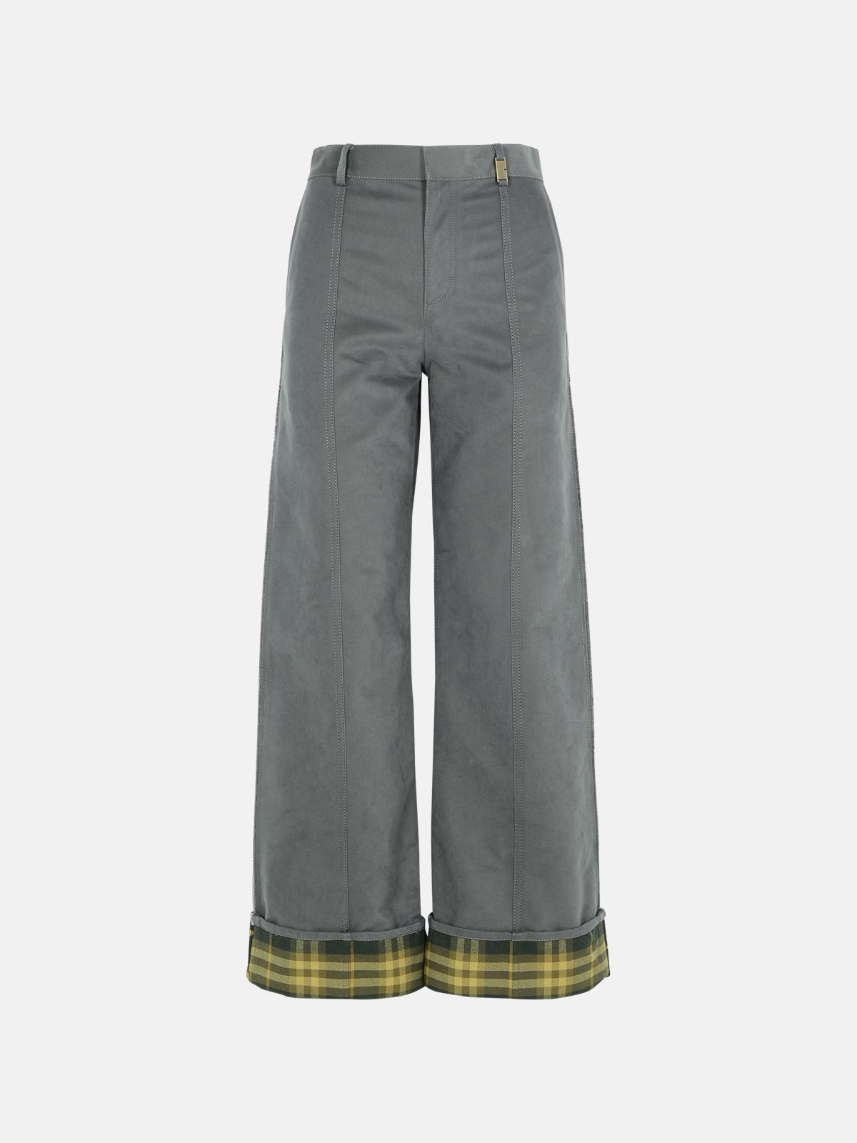 Burberry Grey Nylon Blend Trousers In Grey