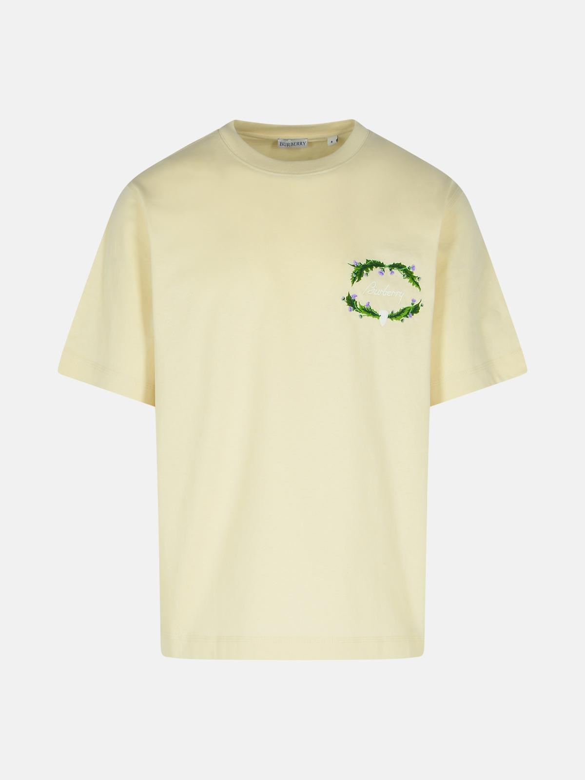 Burberry Cream Cotton T-shirt