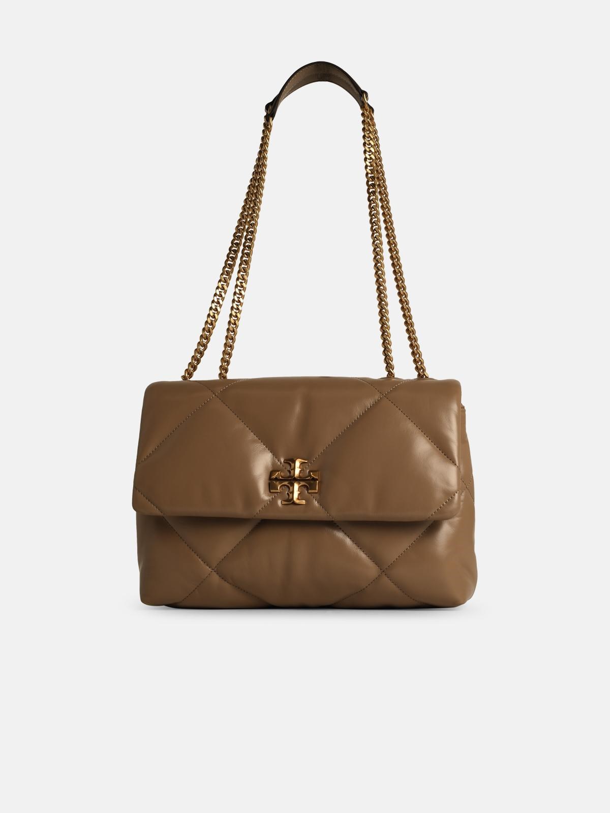 TORY BURCH 'Kira' Beige Leather Crossbody Bag