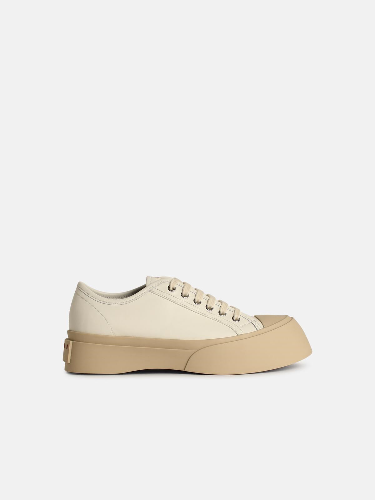 Marni White Leather Sneakers In White