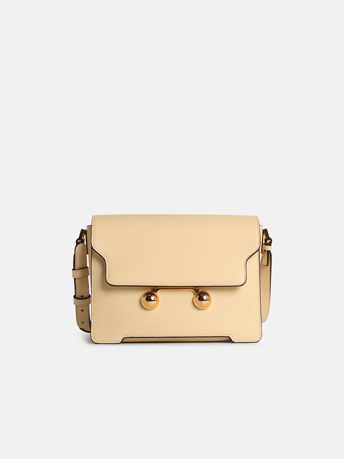 MARNI 'New Trunk' Ivory Leather Crossbody Bag