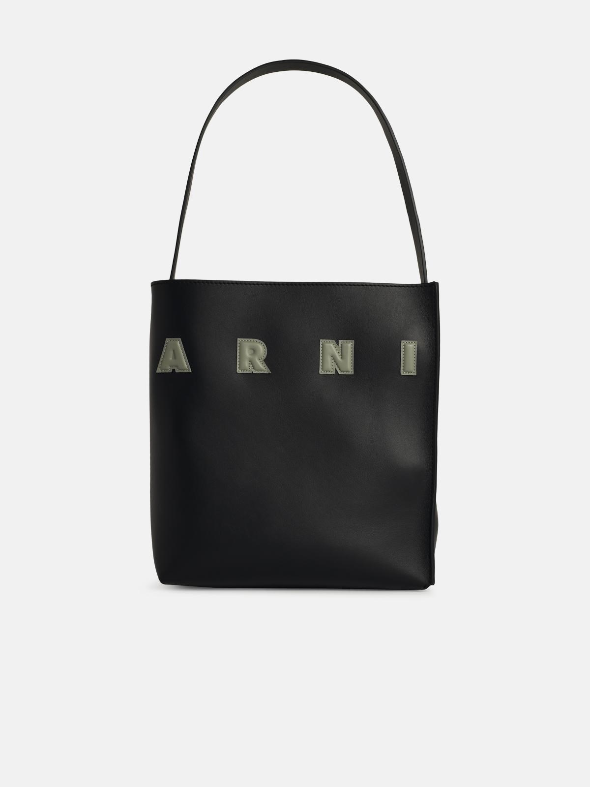 Marni 'museo' Black Leather Bag In Black
